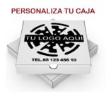 250 Cajas Pizza Blanca Personaliza tu Logo 25 Cm (10 Pulgadas)