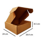 50 Cajas de 26.5x24x8.5 Cm Corrugado Envios/E-commerce/Alim.
